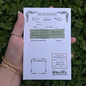 Book review pad (misprints)